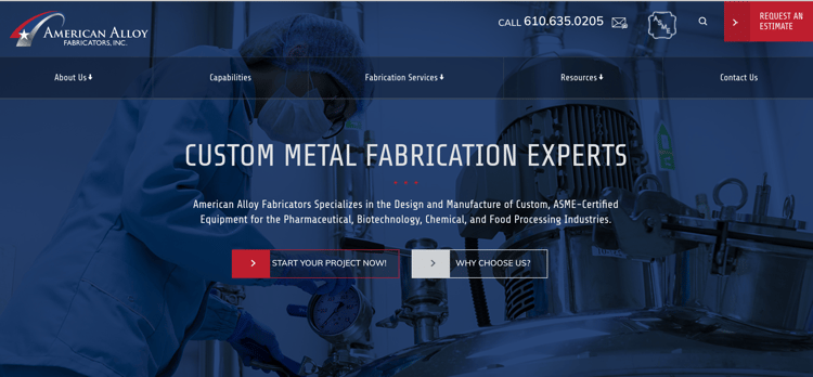 American Alloy - Industrial Website Example