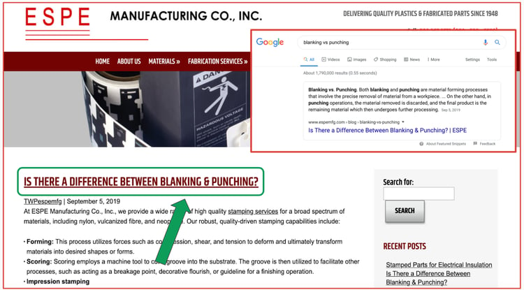ESPE Manufacturing Blog - Industrial Marketing Content Idea Example
