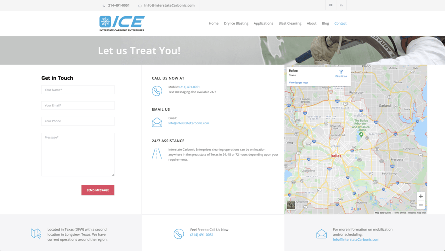 ICE Contact Us Page