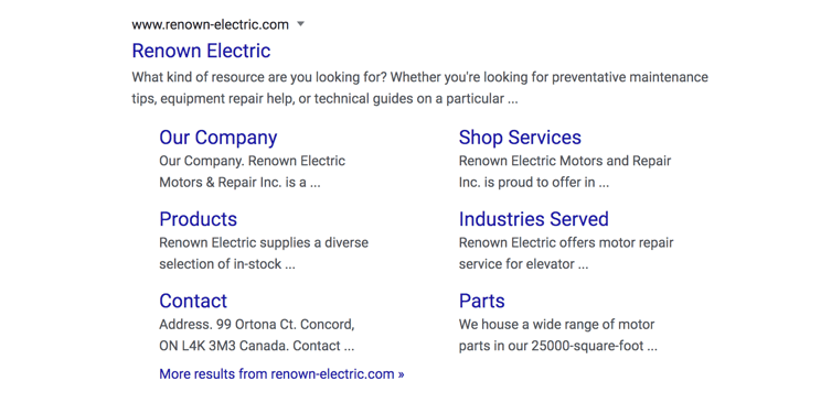 Renown Electric Title Tags SEO