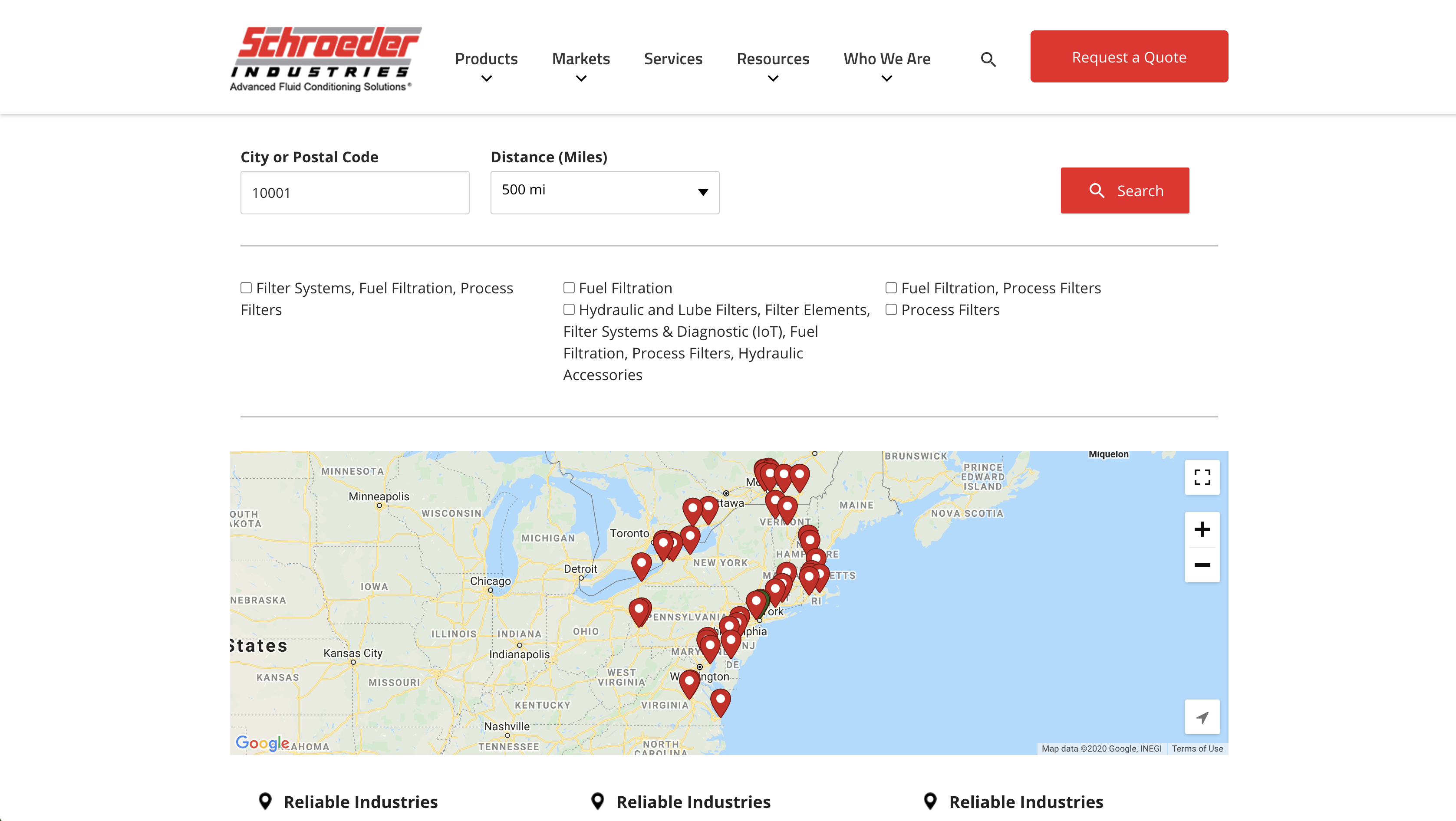 Schroder Distributor Locator