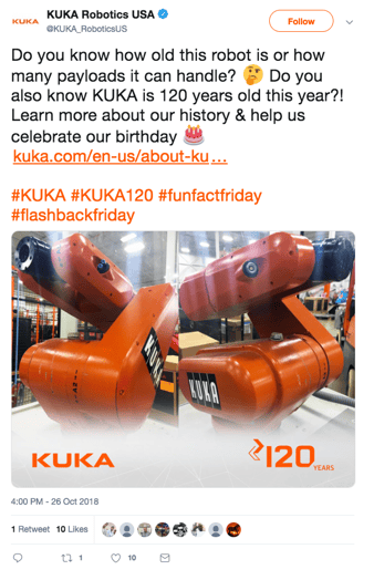 KUKA Robotics USA Twitter