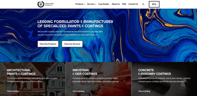 Custom manufacturing website design examples