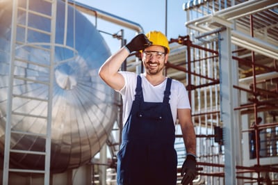 Smiling male industrial worker