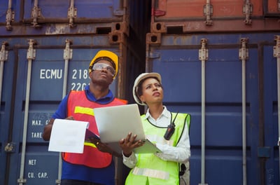 Pair of African American industrial workers